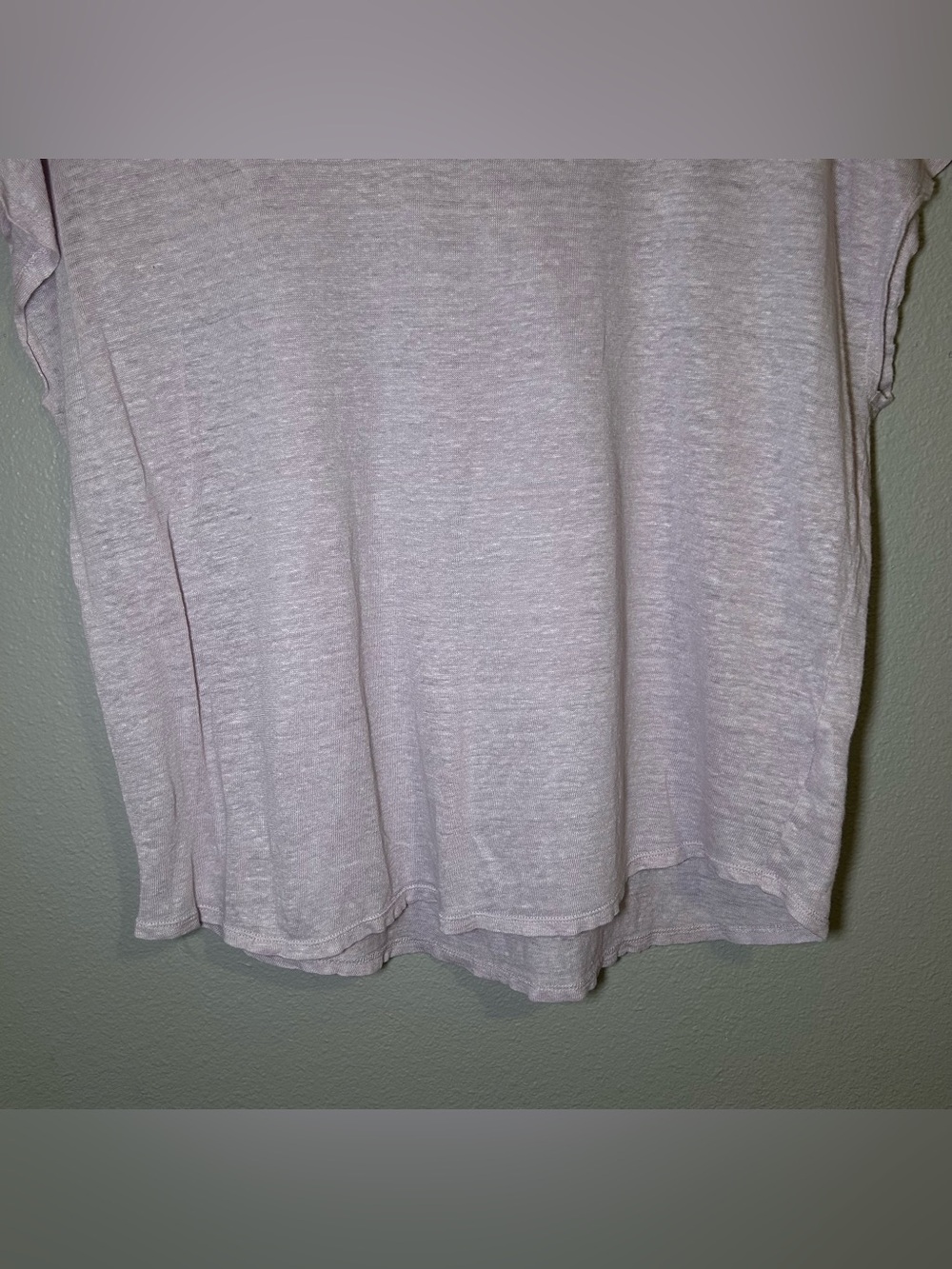 Vince 100% Linen Boxy V Neck Short Sleeve Blouse Top Women’s Size Large - Picture 3 of 8